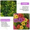 Realistic Artificial Flowers Outdoor - Ground Plugs Flowers, Long Lasting Fade-Resistant for Garden, Patio, Porch Office Decor (Colorful, Pack of 1)