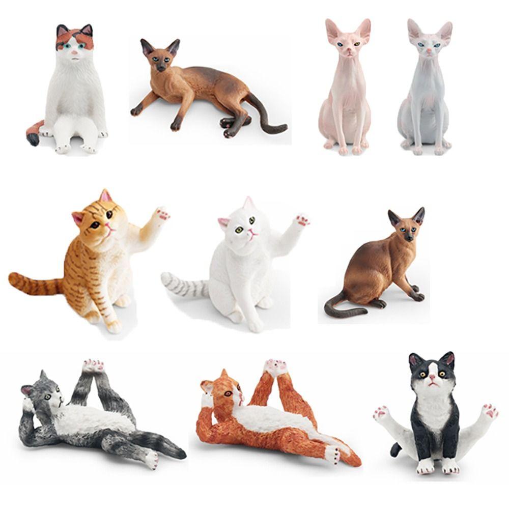 PVC Simulation Cat Model Siamese British Shorthair Cat Cat Statue Ornament Car Decoration