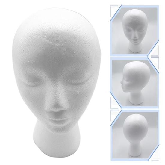 Foam Female Mannequin Head Hat Wig Holder Headwear Display Model Shooting Props