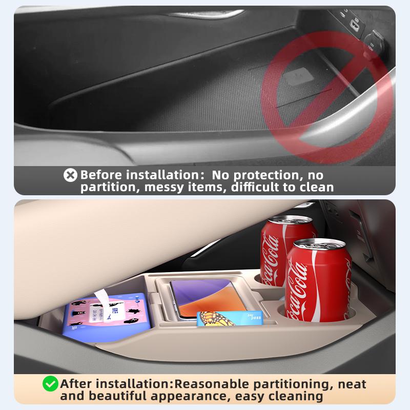 For XPENG P7 P7I P7+ 2025 2026 Storage Box Center Armrest Hidden Box Cup Holder Organizer Interior Accessories