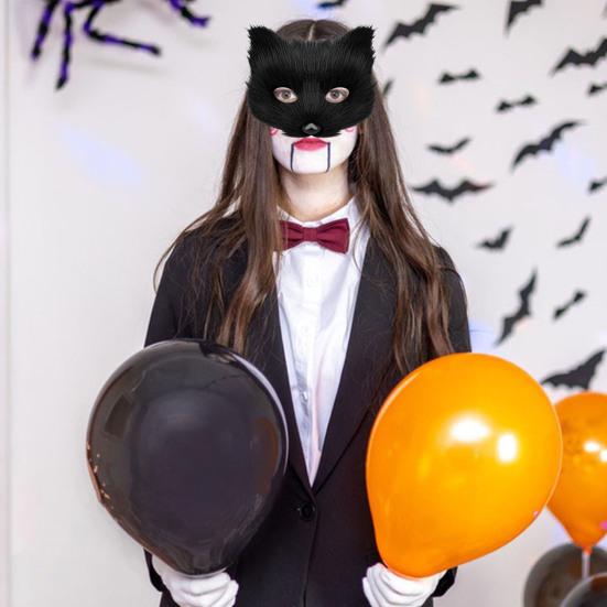 Подушка для лица лисы, искусственная подушка для лица лисы с перчатками-хвостами, маскарадный костюм для Хэллоуина, аксессуар для девочек