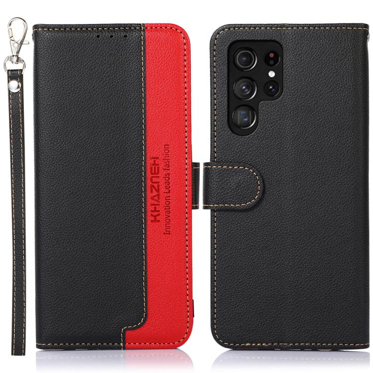 For Samsung Galaxy S26 Ultra 5G KHAZNEH Litchi Texture Leather RFID Phone Case