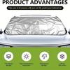 1pc Universal Fit Car Sunshade/Snow Cover/Snow/Ice Protector, Summer UV Protection, Winter Vehicle Frost Guard, Snow Cover