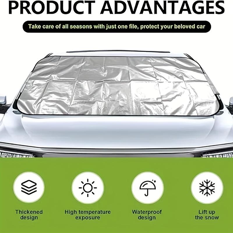 1pc Universal Fit Car Sunshade/Snow Cover/Snow/Ice Protector, Summer UV Protection, Winter Vehicle Frost Guard, Snow Cover