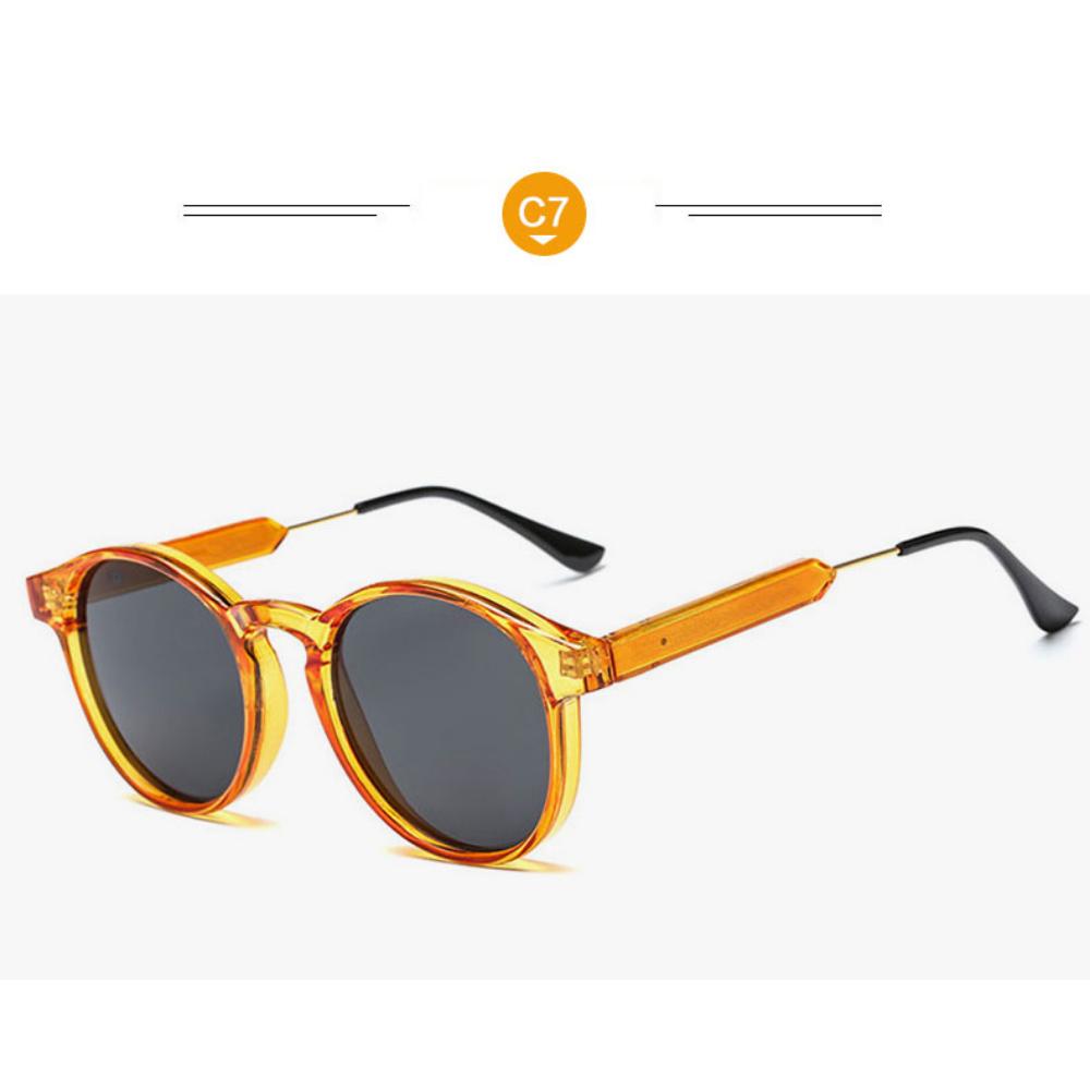 Круглые солнцезащитные очки в стиле ретро для женщин и мужчин, брендовый дизайн, прозрачные женские солнцезащитные очки