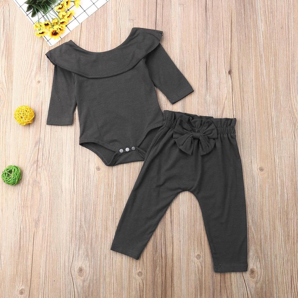 2 шт., боди с рюшами для маленьких девочек, комбинезон, топы, штаны, зимняя одежда, одежда