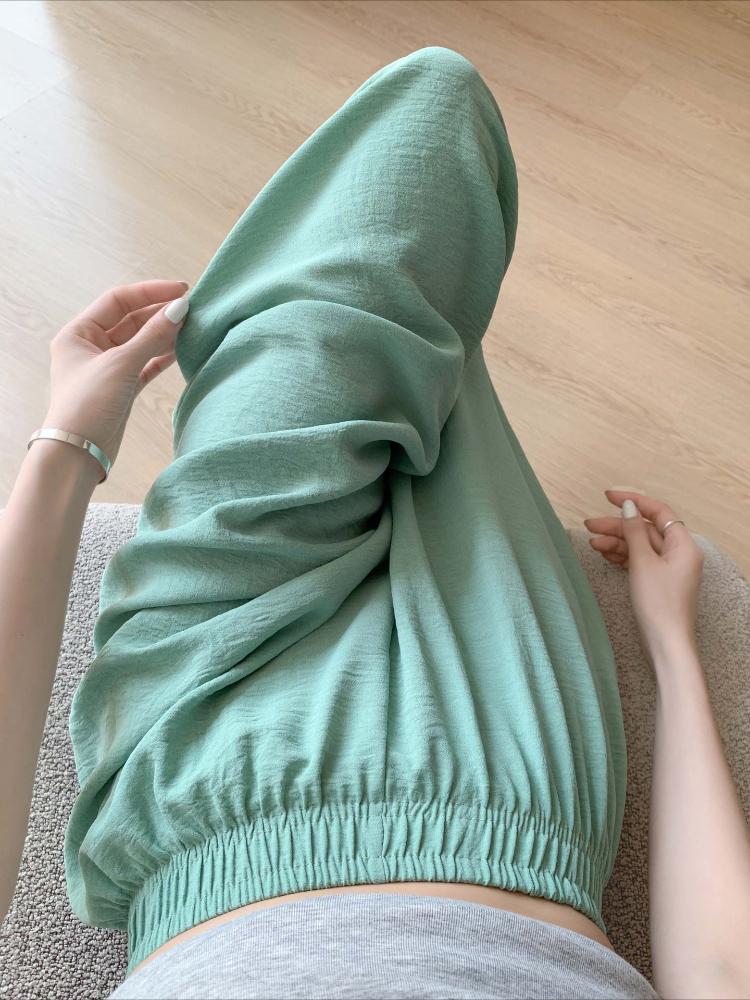 Breathable Pants, High Waisted Casual Straight Leg Pants, Spring and Autumn Wide Leg Pants