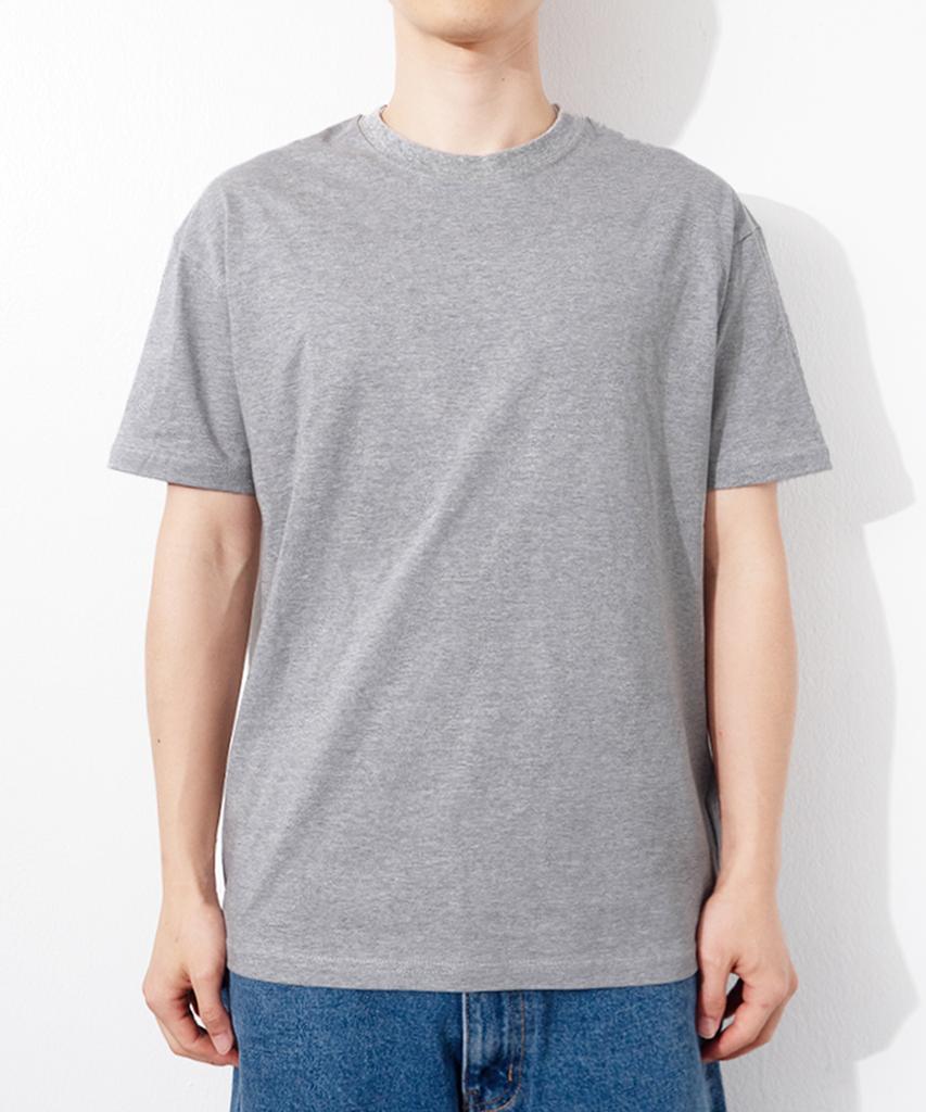 QT8 GARMENTS Однотонная шелковистая футболка (серый)