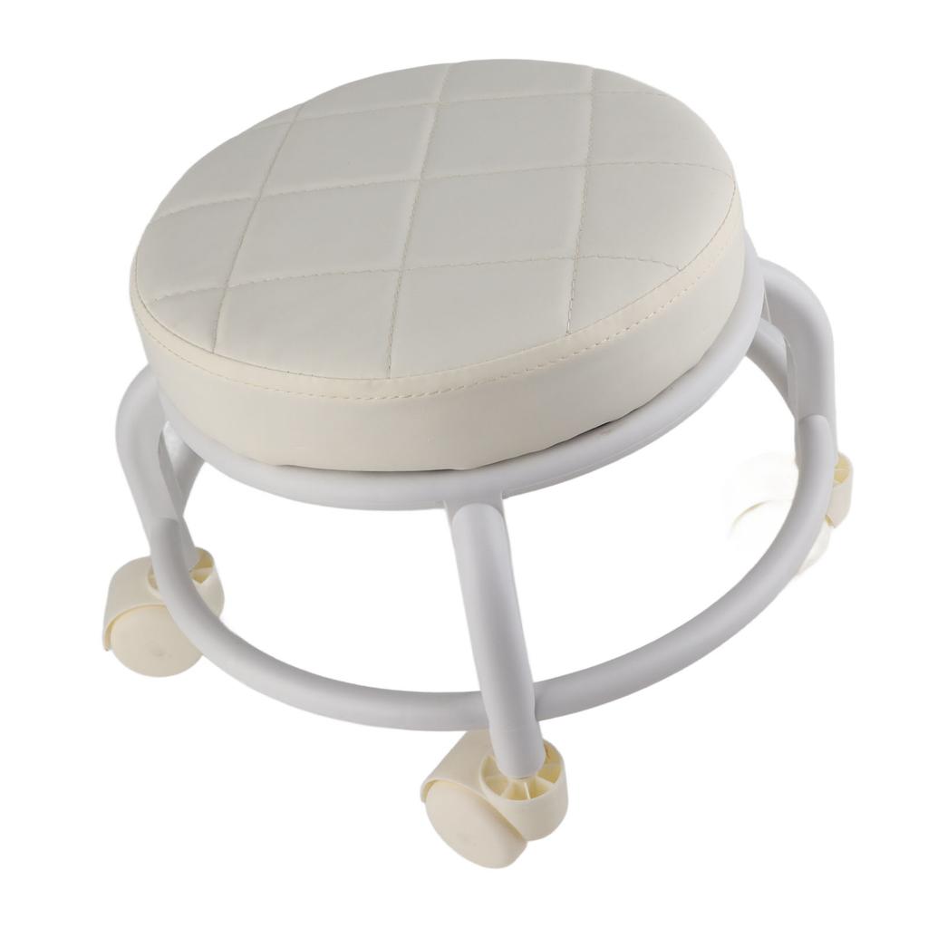 Роликовый пуфик с высокой плотностью пены с эффектом памяти, водонепроницаемые тихие колеса, двухслойная подставка для ног, табурет для