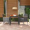 VidaXL Garden Dining Furniture and Cushions 3pcs Woven Resin Grey 3095027