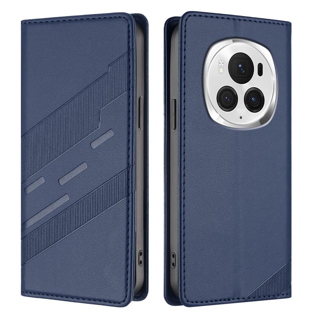 For Honor Magic6 Pro 5G Phone Cases Punk Style Imprinted Wallet Stand Leather Cover