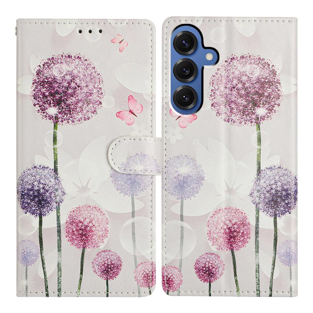 For Samsung Galaxy M36 5G Case Pattern Printing Wallet Stand Flip Leather Phone Cover with Strap