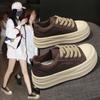 The First Layer of Cowhide Casual Leather Board Shoes Women's Shoes Autumn and Winter New Small Thick-soled Heightening Casual Sports Shoes
