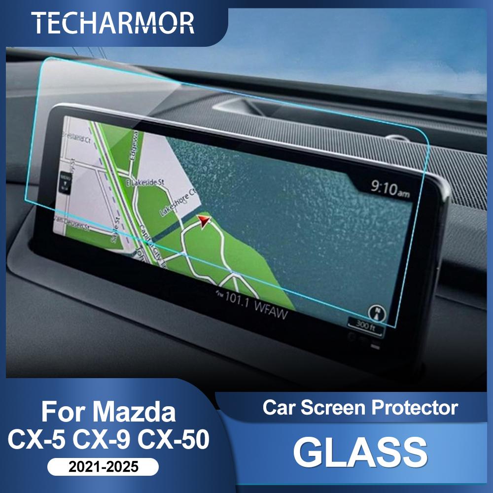 Tempered Glass Screen Protector for Mazda CX-5 CX-9 CX-50 GPS Navigation Display Interior Accessory