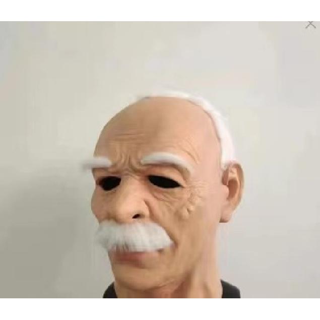 Old Man and Old Woman Headgear Latex mask old witch Halloween Party performance