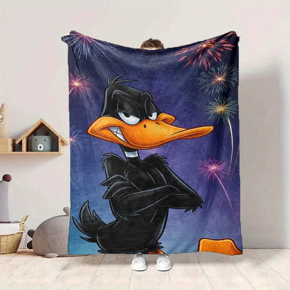 1pc Daffy Duck Flannel Throw Blanket Soft, Warm & Cozy for Couch, Bed, Office, and Travel Versatile All Season Gift, Christmas present