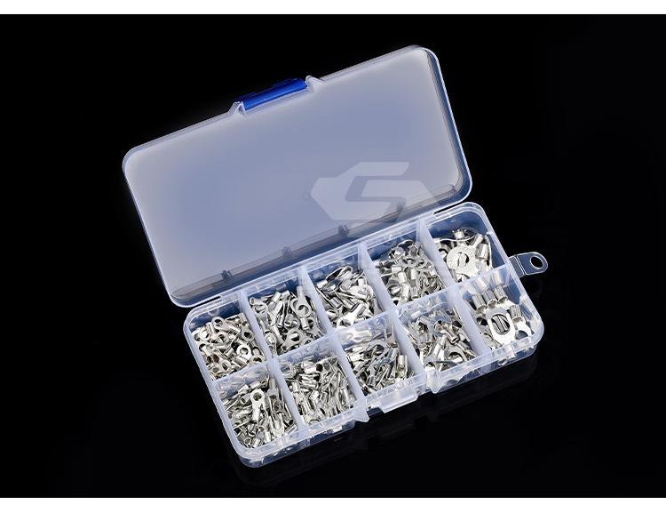 Клеммная колодка холодного прессования и набор вилочных наконечников с медными клеммами