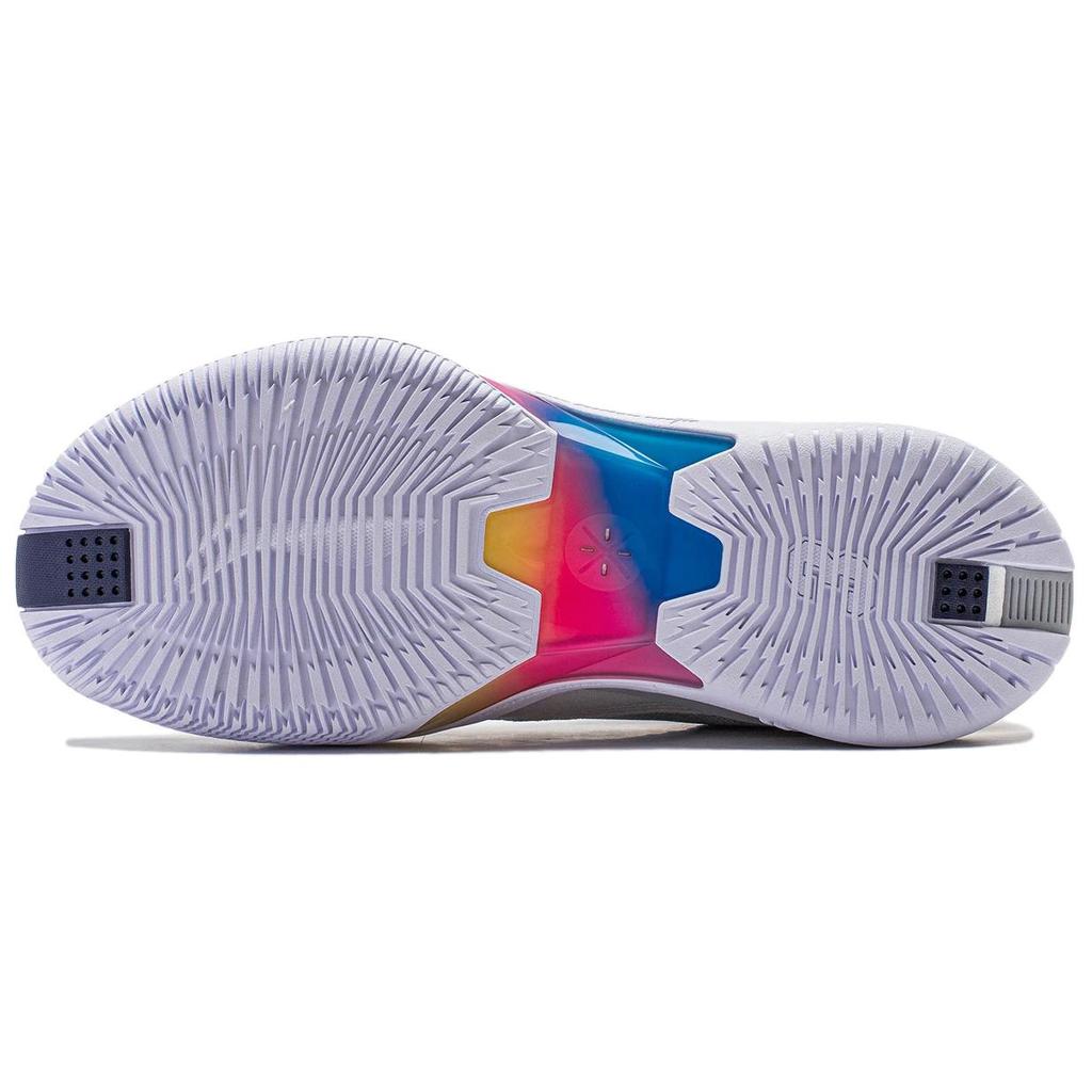 Li Ning Fission 9 Амортизирующие Нескользящие Низкие Баскетбольные Кроссовки Мужские Серые ABPU003-7