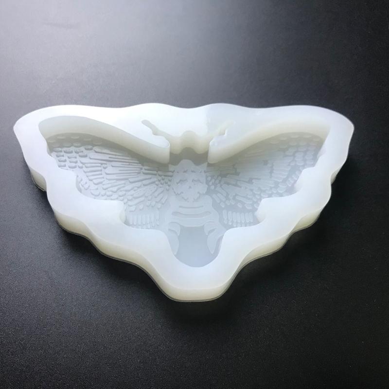 For Creative Moth Keychain Resin Mold Crafts Bracelet Pendant Silicone Mould Handmade Moth for Key Chain Resin Casti