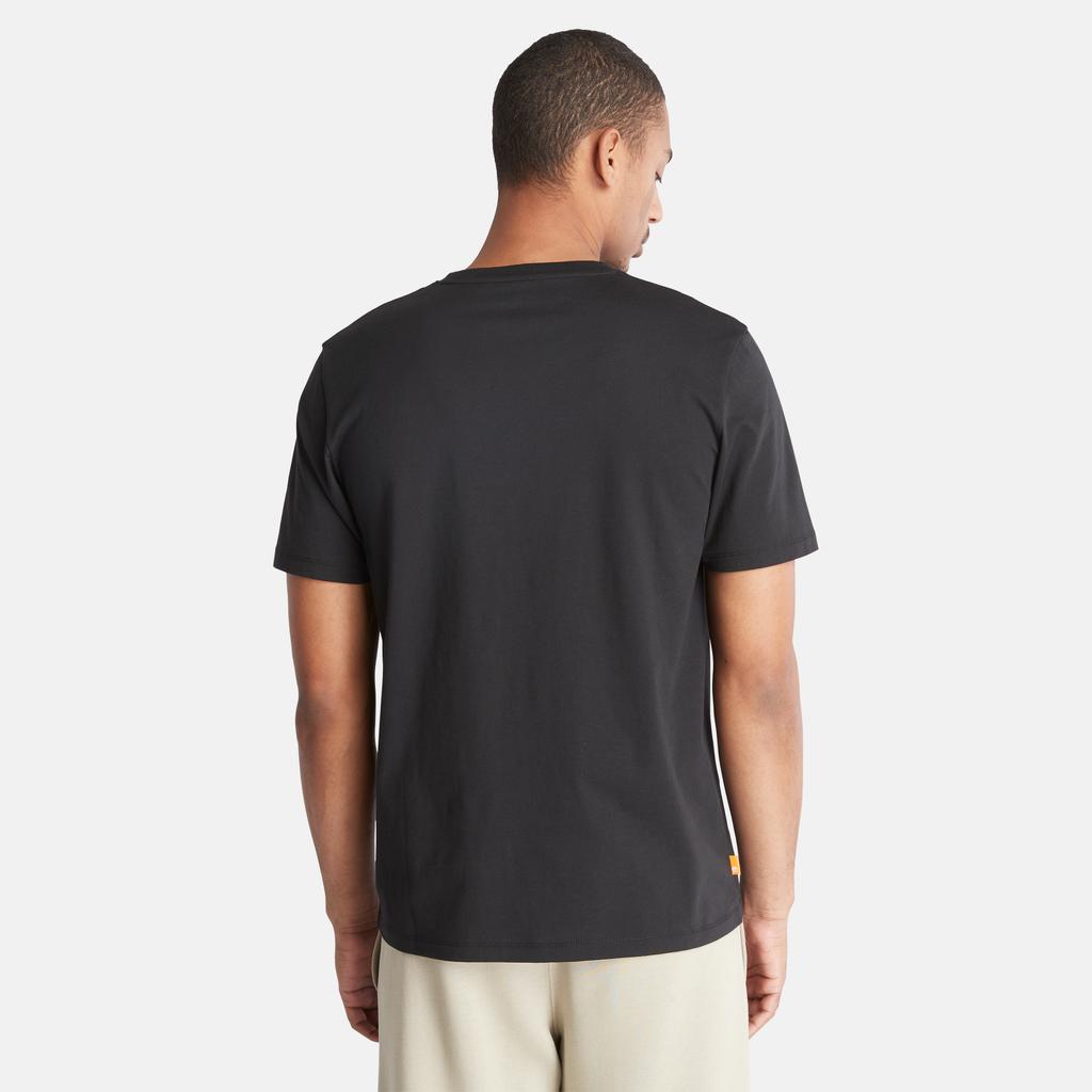 Timberland Футболка с коротким рукавом и круглым вырезом с буквенным принтом, мужская, черная A6QMU-001