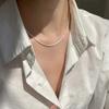 iF ME Серебряное ожерелье для женщин, простая двухслойная цепочка, модные аксессуары, ювелирные изделия