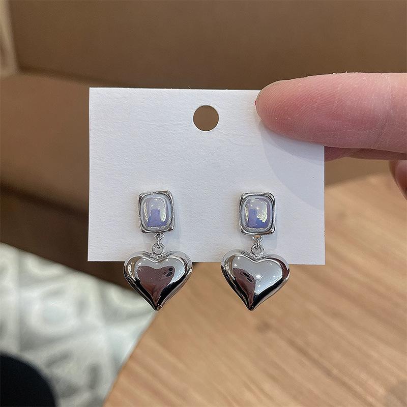 ANENJERY Серьги-подвески в форме сердца с искусственным жемчугом для женщин, корейская мода, индивидуальные ювелирные изделия, подарки, оптовая продажа, вечеринка