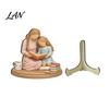 Wear-resistant Decorative Crafts Wooden Reading Desktop Ornaments for Home Office Decor, Minimalist Figurine, Creative Appearance Table Art