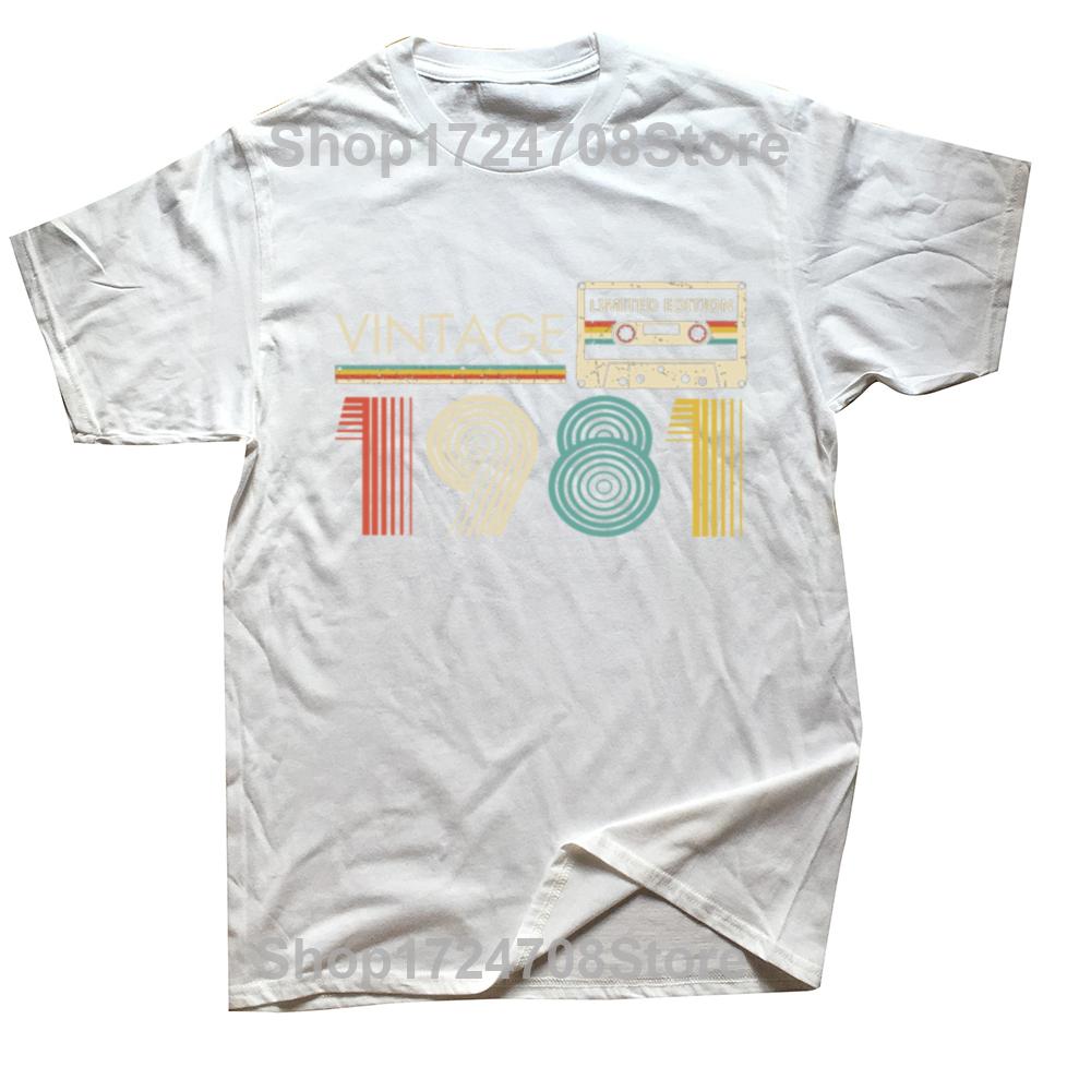 Смешная 43-летняя винтажная 1981 года ограниченная серия 43-я футболка с графикой хлопковая уличная одежда с коротким рукавом подарки на день рождения футболка мужская