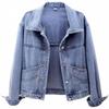 Women's Spring 2024 Embroidered Light Denim Jacket - Korean Style, Short, Loose, Slim Fit, All-Match
