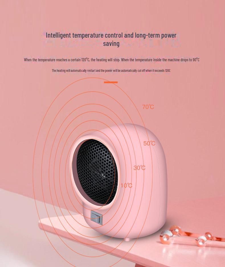 Compact 110V Touchscreen Electric Heater for Quick Desk and Home Use