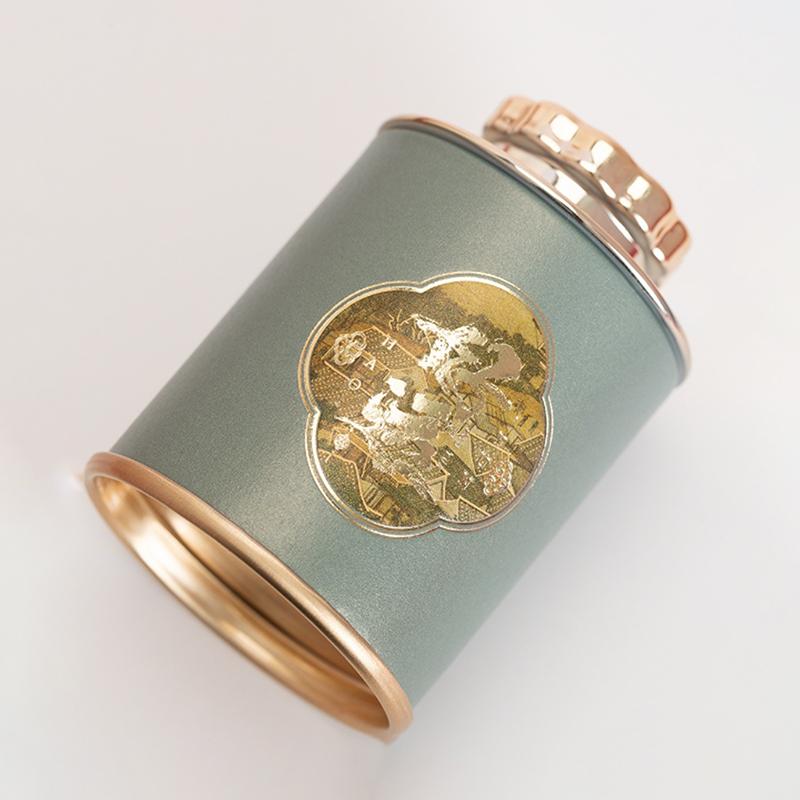 New Dragon Mini Empty Tea Tin Can Household Green Black Tea Sealed Jar Portable Travel Small Tea Packaging Box Paper Storage Can