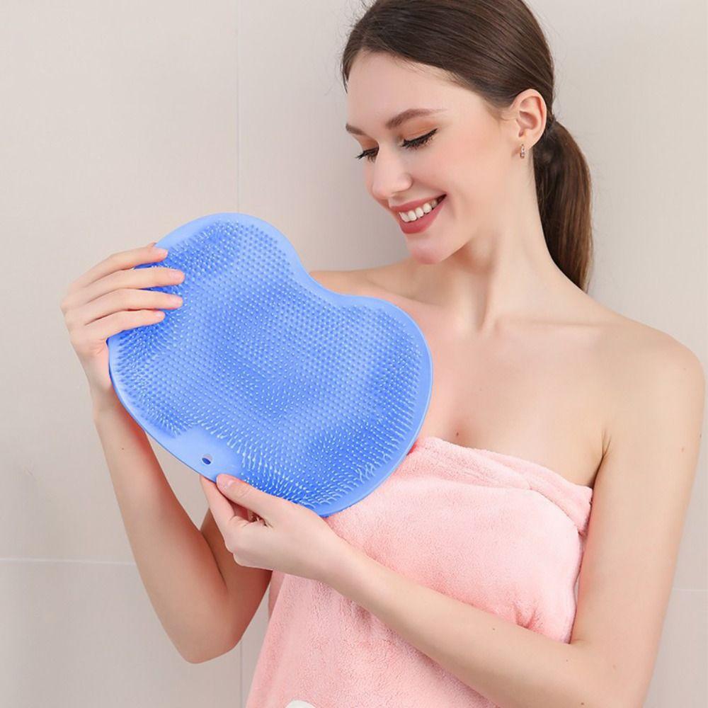 Suction Cup Back Scrubbing Pads Silicone Body Cleaning Tool Lazy Foot Pads Household
