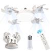 Drone Fan with LED Light Remote Control Silent Ceiling Fan E27 Universal Dimming Fan for Dining Room Bedroom Living Room
