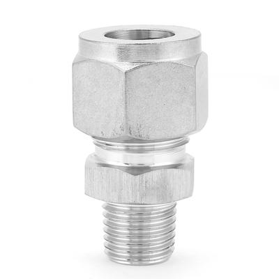 Фитинг из нержавеющей стали SS304 1 4NPT Штекерный соединитель для воды, масла, газа (1 4 12)