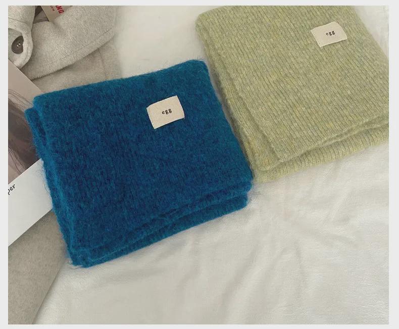 Чистые цветные воспоминания ~ Мягкий и липкий лейбл-имитация кашемирового шарфа: Трикотаж унисекс в стиле ретро для теплого и модного образа