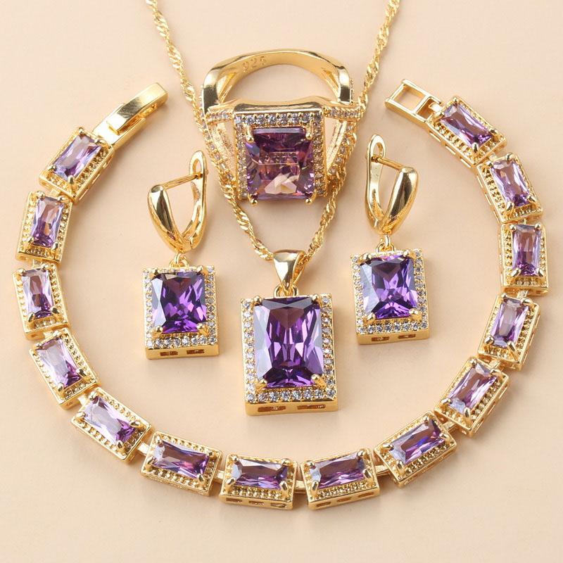 Африканский Позолоченный Браслет Браслет Кольцо Модные Зеленые Цирконы Наборы Ювелирных Изделий Ожерелье Клипсы Серьги Для Женщин Подарок