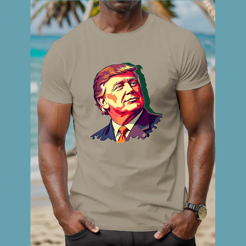 Мужская мода Трамп Дональд Трамп Сторонник 3D Печать Футболка Мода O-образный вырез короткий рукав Повседневные мужские футболки