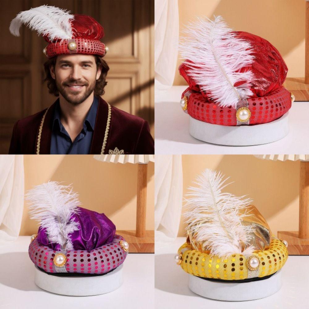 Headpiece Indian Cap Performance Props Aladdin Hat Decorative Turban Hats Adult