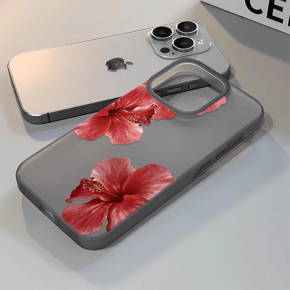 Pink Flowers Phone Case For IPhone 17 Air 16 Pro Max 15 14 13 12 11 Case For IPhone 15 14 13 12 11 Plus 17 16 Case Cover Funda