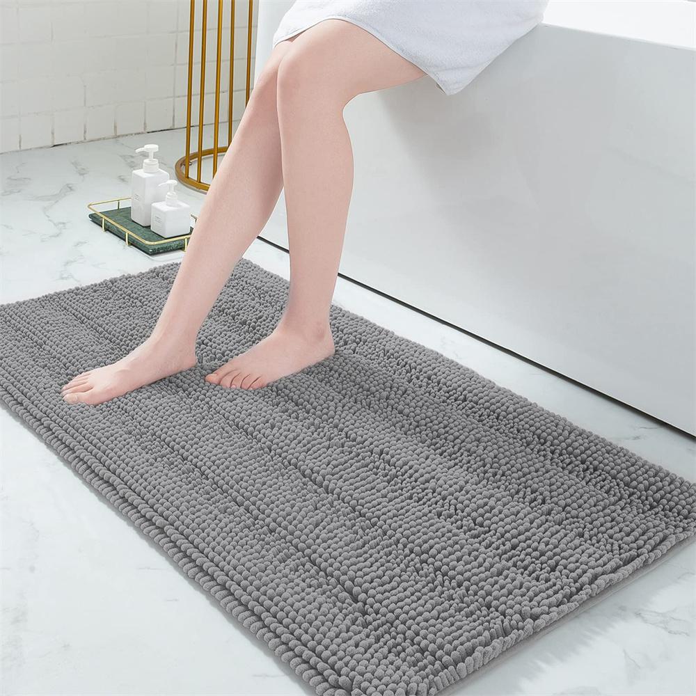 Olanly Super Absorbent Bathroom Rug Luxury Chenille Bath Mat Plush Non-slip Shower Mat Bathroom Carpet Welcome Deal Floor Mats