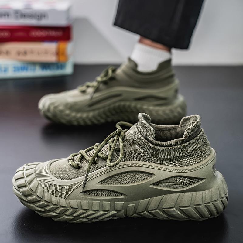 Легкая вязаная мужская обувь Весенняя дышащая обувь для ленивых Слипоны Повседневная спортивная обувь С мужской повседневной обувью