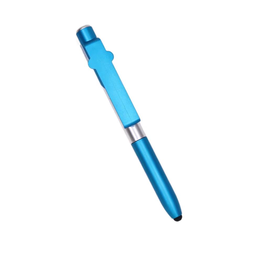 Multifunction Ballpoint Pen LED Light Foldable Phone Stand Night Reading Pencil Office School Students Carving Logo stylus Pen