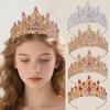 Украшения для волос Барокко Кристальные короны Роскошная корона принцессы Изысканная диадема со стразами Свадебная