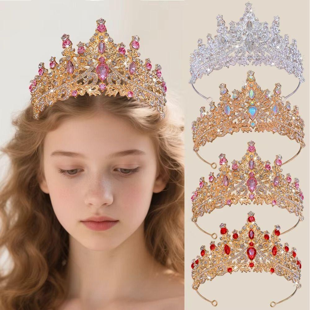 Украшения для волос Барокко Кристальные короны Роскошная корона принцессы Изысканная диадема со стразами Свадебная