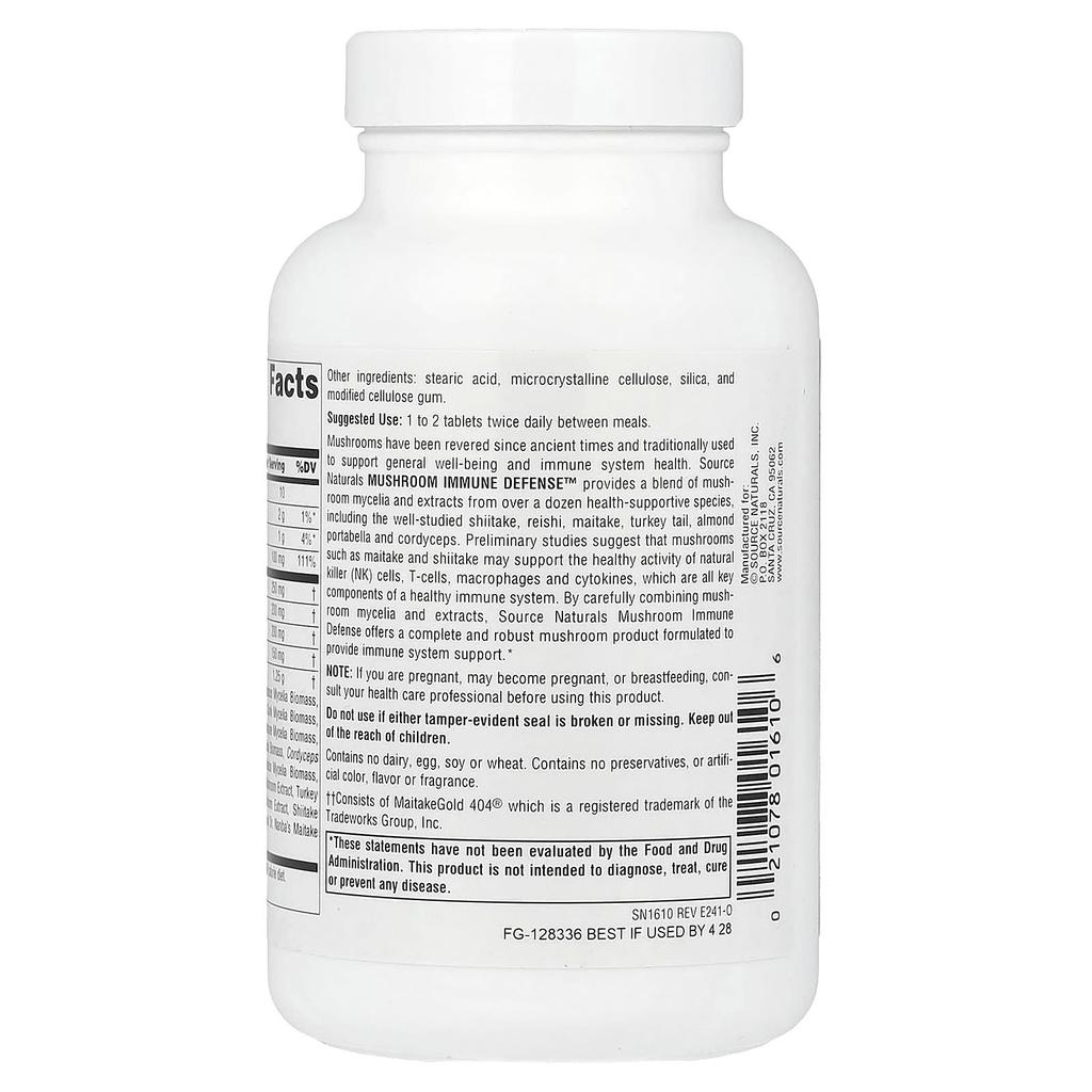 Mushroom Immune Defense™, 120 Tablets