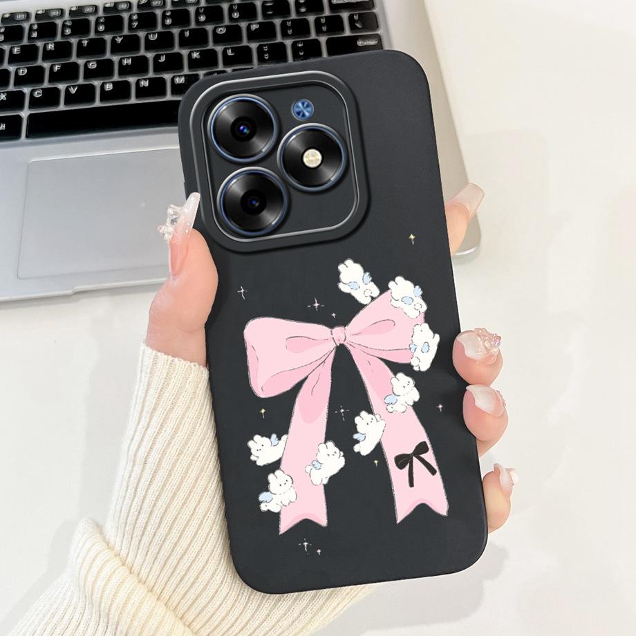 Чехол для Tecno Spark Go 2024 Tecno Spark 20c 20 Pop 8 Funda Эстетичный Мультяшный Панда Кролик Защита Камеры Матовый Мягкий Чехол