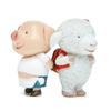 Japanese Style Resin Pig And Lamb Figurine With Craft For Collectors And Decor