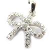 [M7127] - White 'Romantic Knot' Silver Pendant