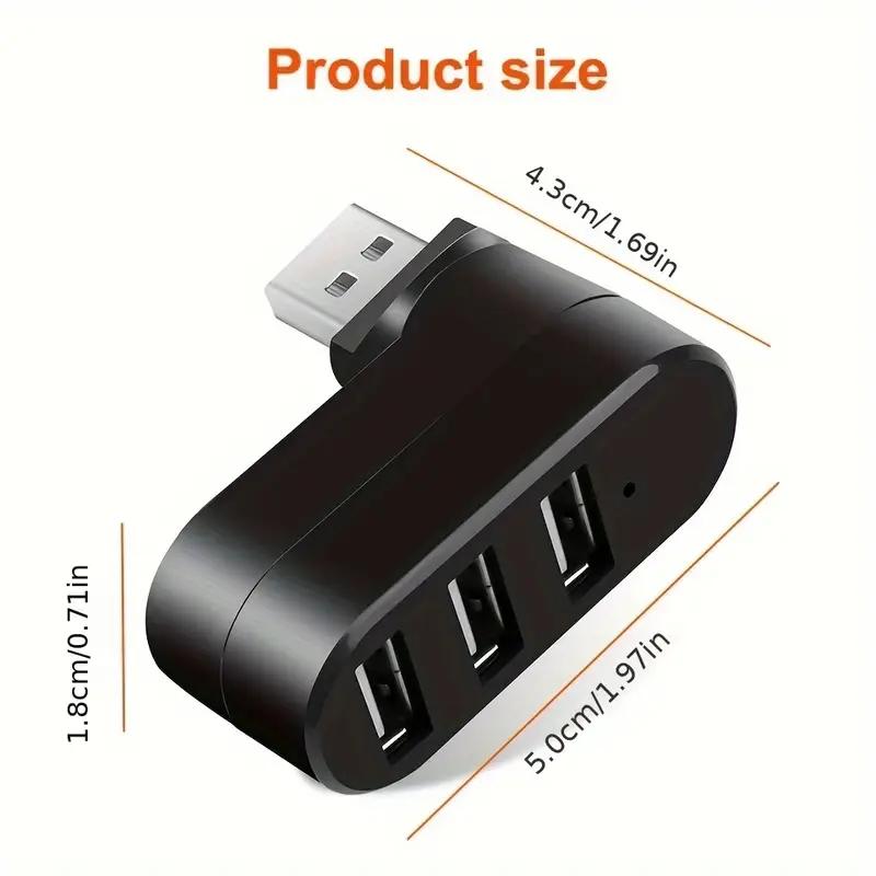 3-портовый мини-USB поворотный разветвитель-адаптер - Высококачественный хаб для ноутбука для ПК