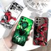 Крутой чехол для телефона L-Spider-J-Mans для Samsung S26, S25, S24, S23, S22, S30, S21, Ultra, Plus, FE 5G Черный Мягкий Чехол